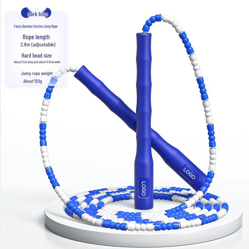 Adjustable Children's Bamboo Jump Rope – Tangle-Free for Beginners & Students, Customizable with Logo.