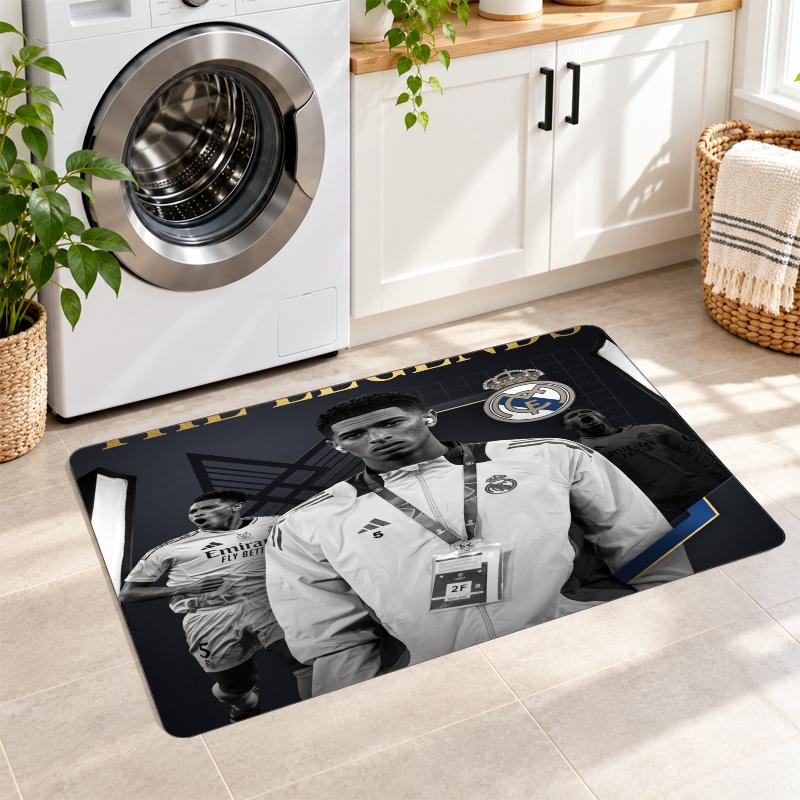 Flannel Kitchen Mat Jude Bellingham Soft Area Rug Non Slip Floor Carpet Home Decoration
