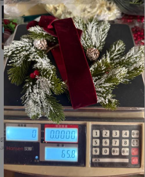 Weihnachtskranz für Schränke Küche, 11 Zoll Hängende Kleine Weihnachtskränze mit Roten Schleifen Zeder-Bra