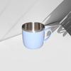 Tazze in Acciaio Inossidabile a Doppio Strato Antiscottatura Manico in Plastica Tazza per Caffè Latte Tè Bevande Acqua per Casa Ufficio Bicchiere