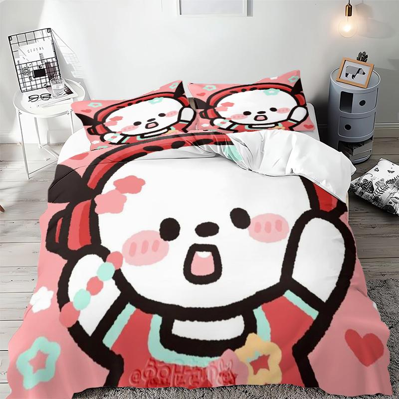 Pochacco Colorful Bedding Sets 3D Print Comforter Cover Bed Cover Duvet Cover Pillow Case 2-3 Pieces Sets Kids Adult Size