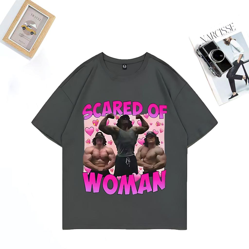 Sam Sulek Bojí se trička s kulatým výstřihem Humor Gym Fitness Lovers Grafická trička Pánská Dámská 100% Bavlna Ležérní Oversized Tričko