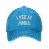White I Pee In Pools Letter Casual Baseball Cap Trucker Hat Wholesale Outdoor Gym Hip Hop Hats Unisex Women Y2k Funny Caps