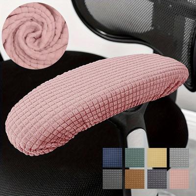 2 pièces Polaire E-sports Bureau Housse d'accoudoir Housse d'accoudoir pour chaise de gaming Décoration de bureau et de maison (Housse uniquement Chaise non incluse)
