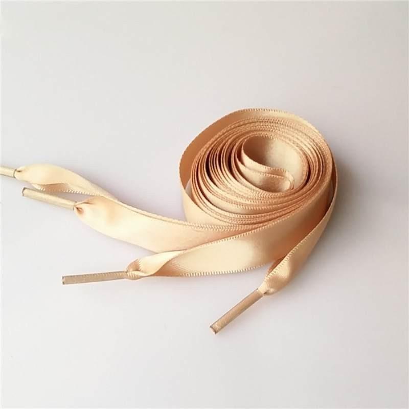Ribbon Polyester Double Satin Wide Flat Shoelace Candy Color Fashion Various