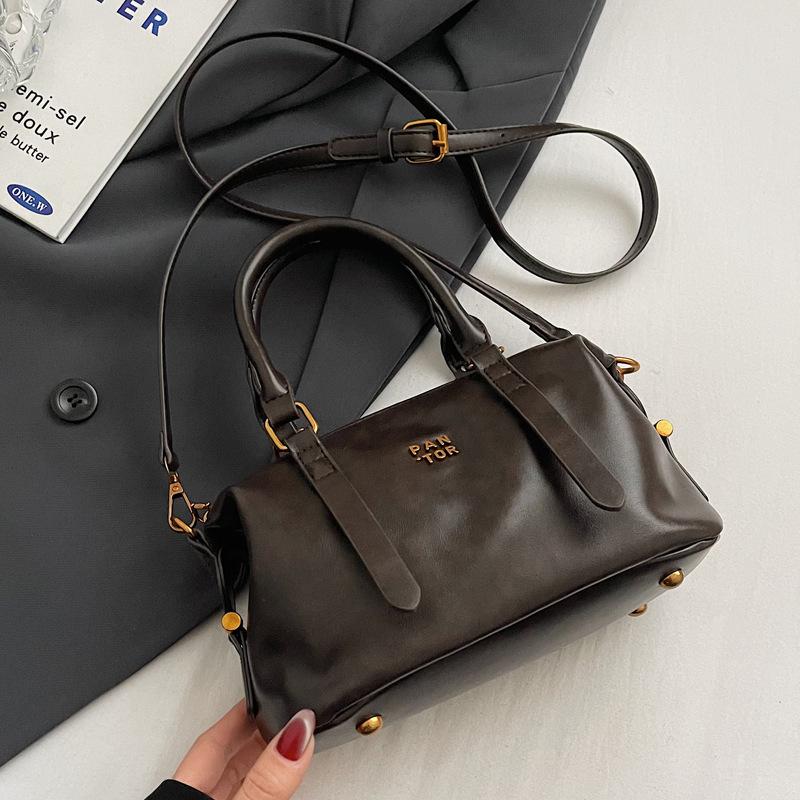 

Ретро популярная сумка-мессенджер женская 2025 новая осенне-зимняя на плечо премиум сумка-подушка Бостон темно-коричневого