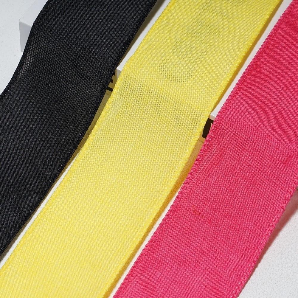 5 Yards/63mm Jute Drahtband Imitation Leinen Bunt Geschenkverpackung Juteband Einfarbig Geschenkverpackung Band