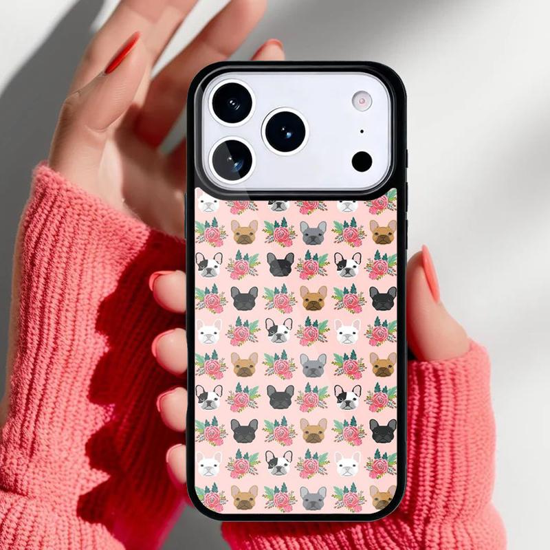 French Bulldog soft Phone Case for iPhone 17 16 15 14 13 Pro Max Back Cover for 12 11 Pro Coque