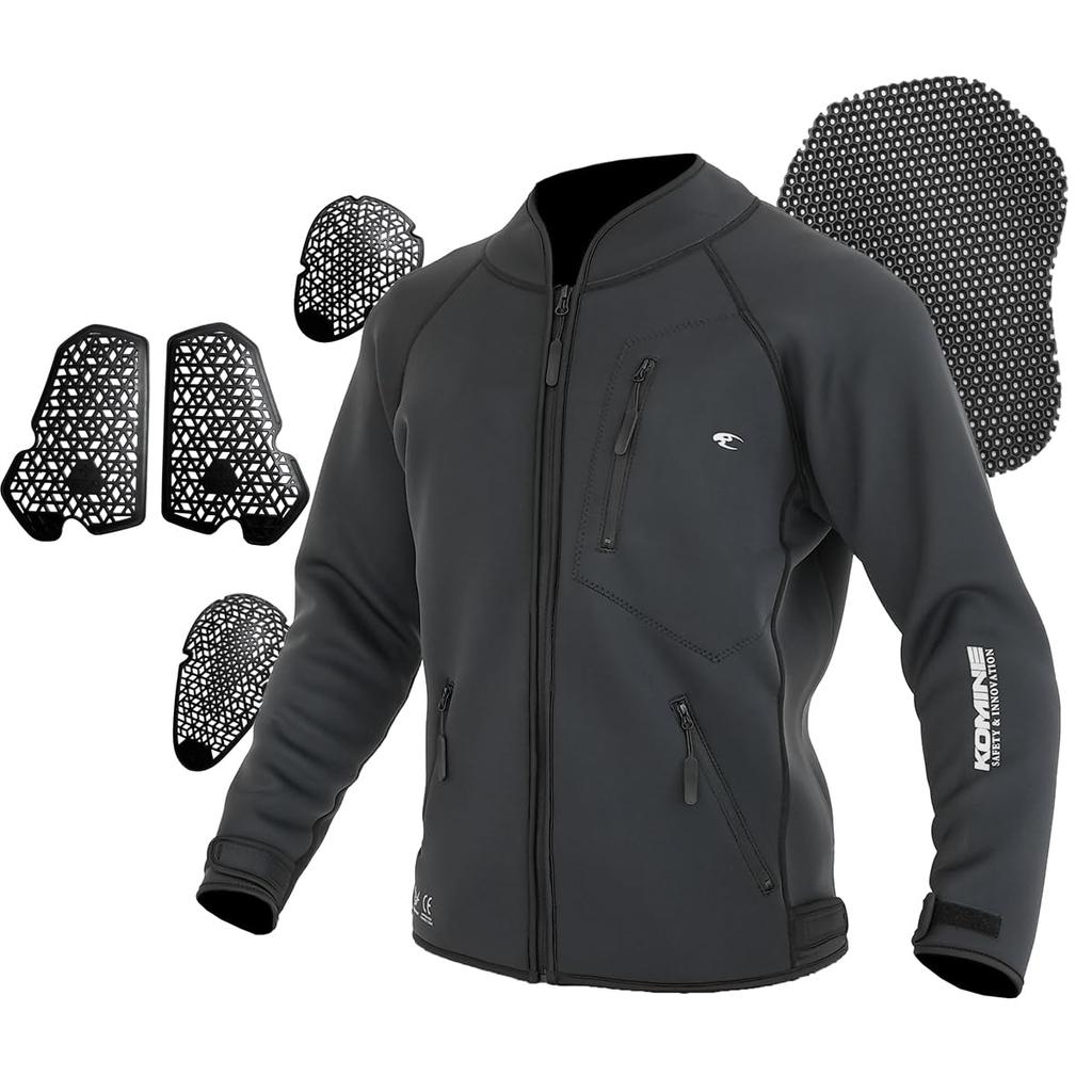 KOMINE Motocyklová neoprenová bunda Enigma Light, černá, velikost M, JK-631