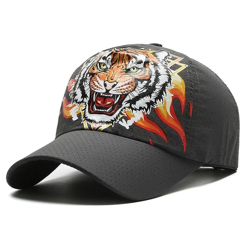 Scream Tiger Roar Baseball Caps Men Women Outdoor Golf Visors Cap Animal Pattern Sun Hats Cotton Hat Snapback Hip Hop Gorra
