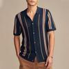 Men's Casual Hollow Knit Polo Cardigan BK0059