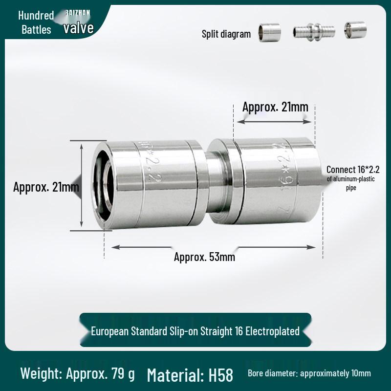 Copper and Aluminum Compression Fittings for Underfloor Heating and Hot Water Pipes