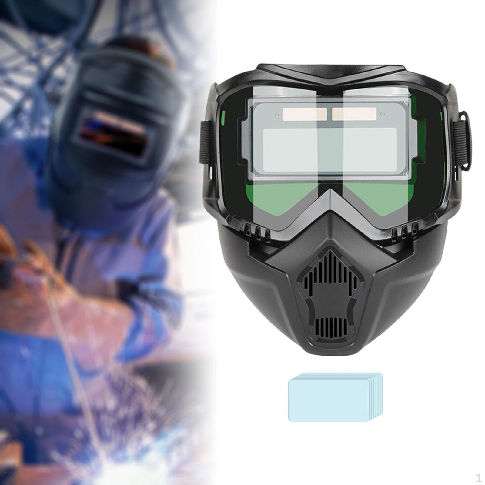 

Сварочная маска с автоматическим затемнением, дышащая, легкая, регулируемый сварочный шлем CLEAR LENS with 10 Lens