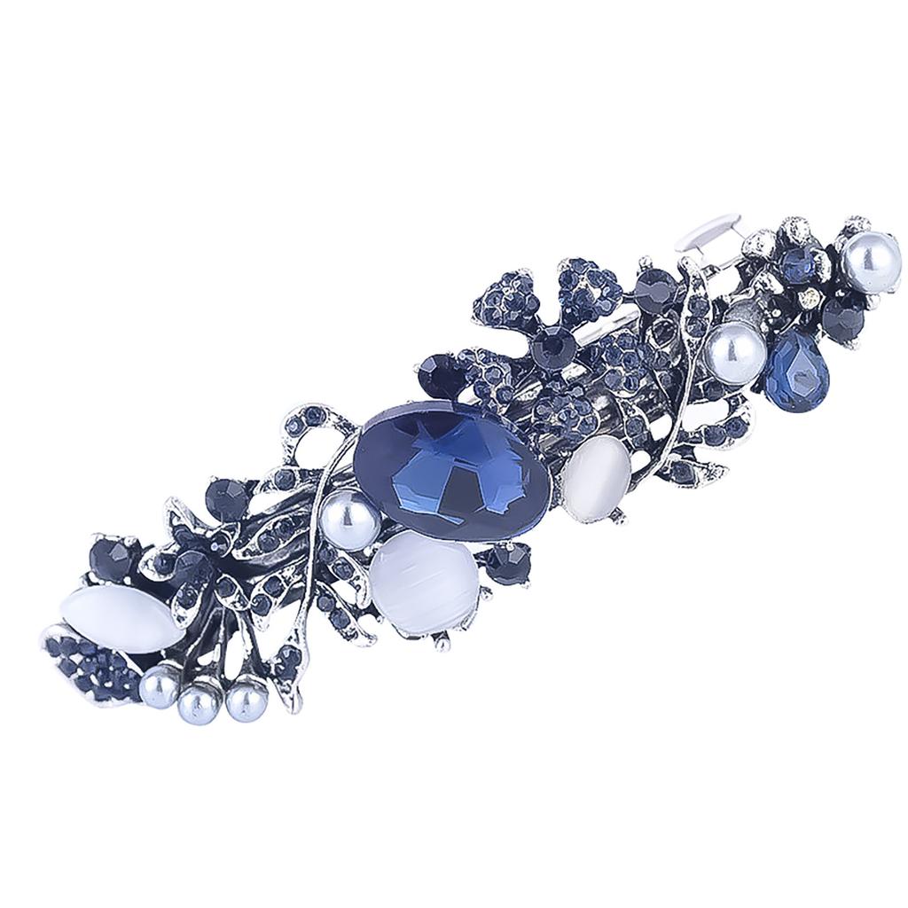 Pasadores para el cabello Cristal Rhinestones Clips para el cabello Mariposa Clips franceses Vintage Primavera Clips para el cabello Flor Joyería para el cabello