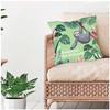 Les Trésors De Lily [Q5848] - Designer Cushion Cover 'Lazy' Green Gray (Slowly But Surely...) - 40x40 Cm
