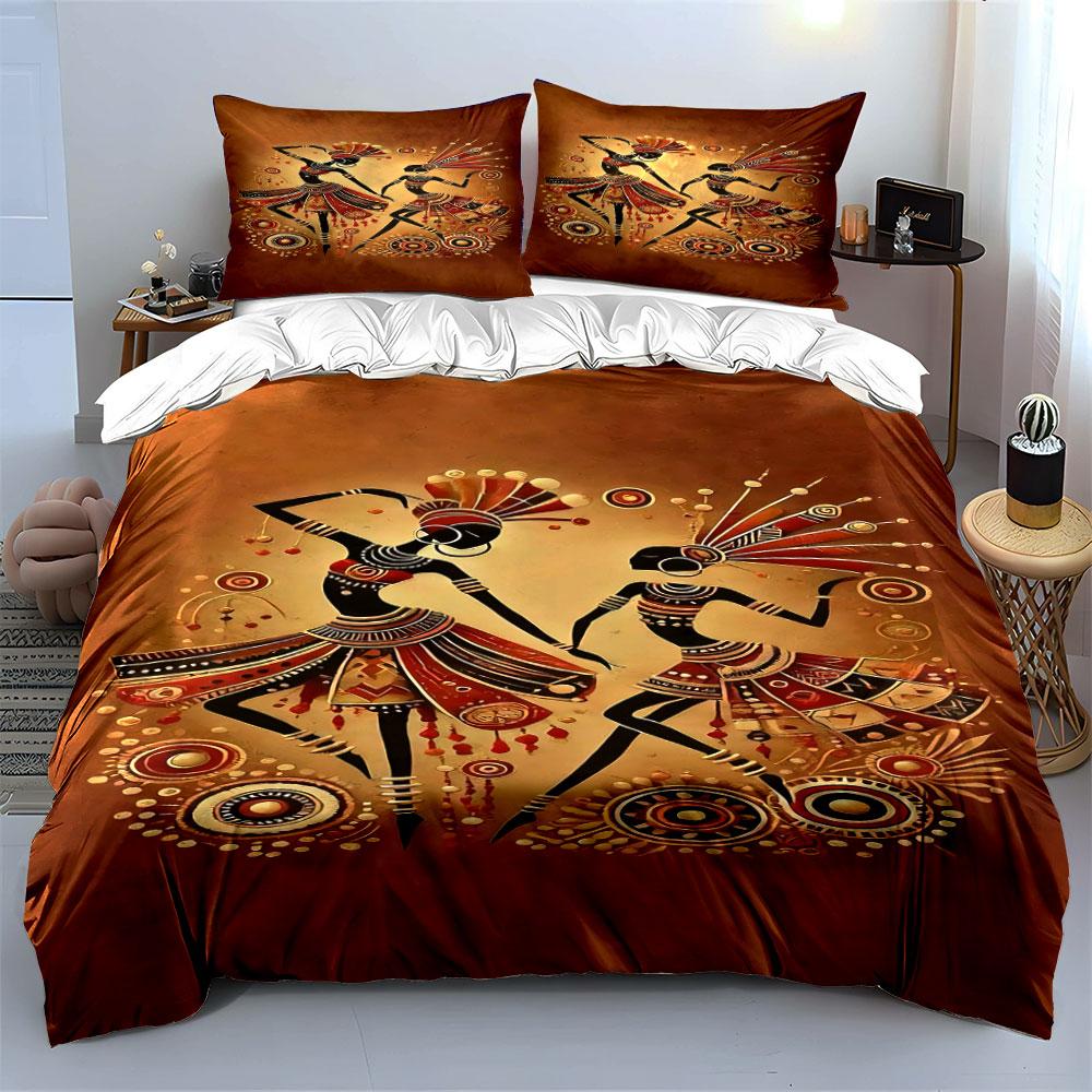 Dancing figures with patterns. Bedding sets Duvet cover sets Duvet covers Pillowcases(1 * Duvet Cover 2 * Pillowcases without duvet insert)