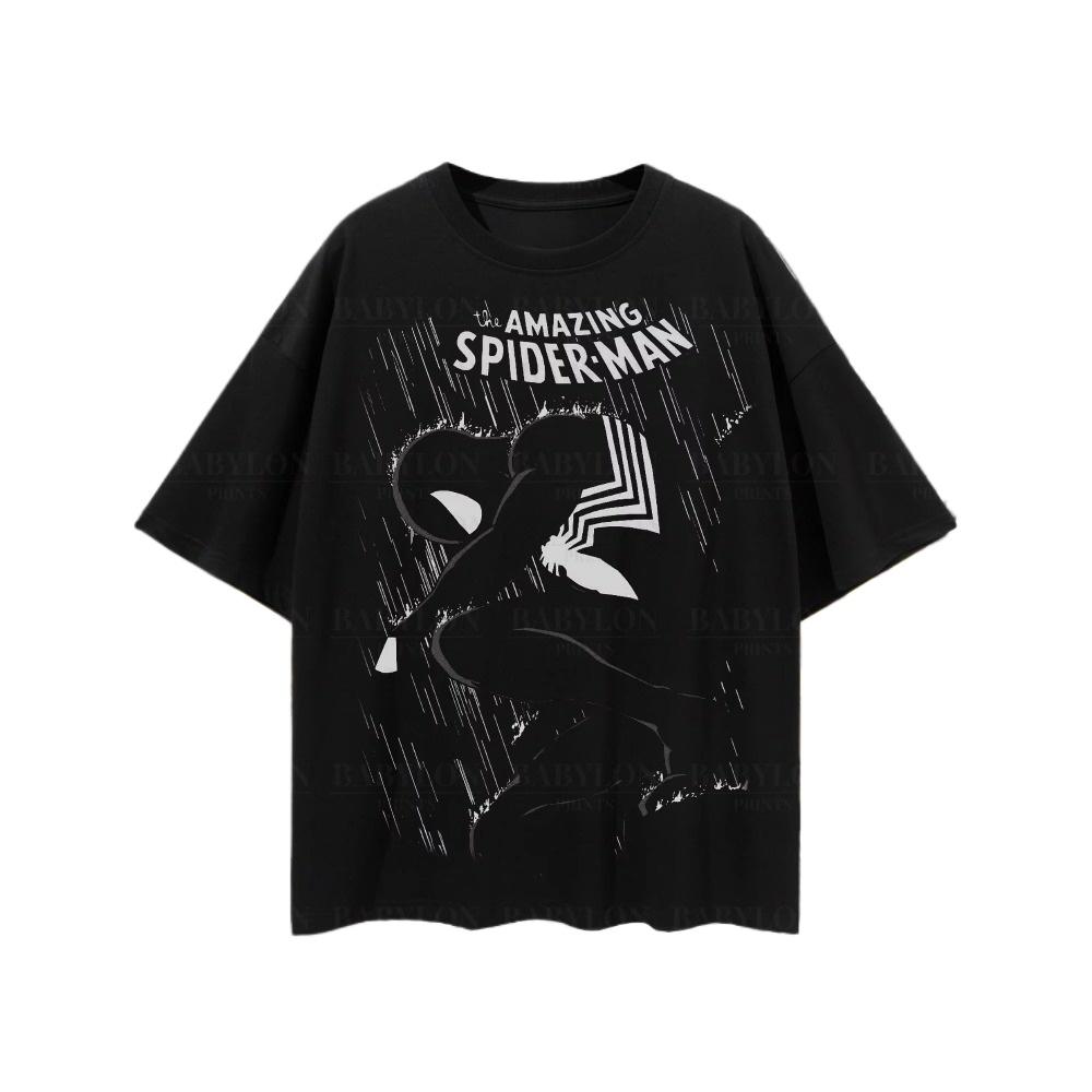 SpiderUnisex Graphic Printing Summer Autumn Winter Cotton Unisexs and Womens Tshirts Short Sleeves Luxury Outdoor Sports