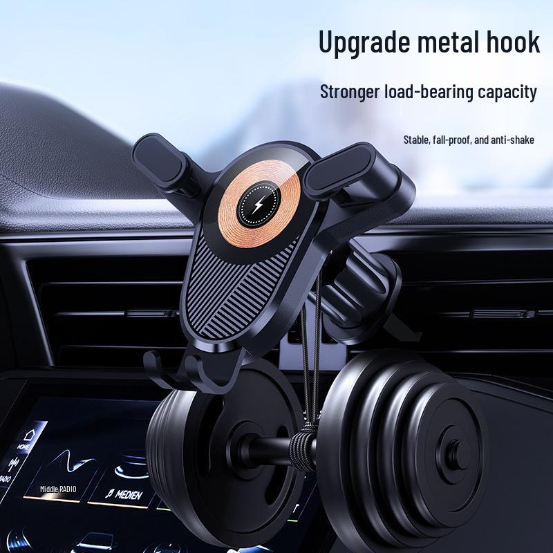 360° Rotating Wireless Charging Car Phone Mount for Air Vent & Dashboard.