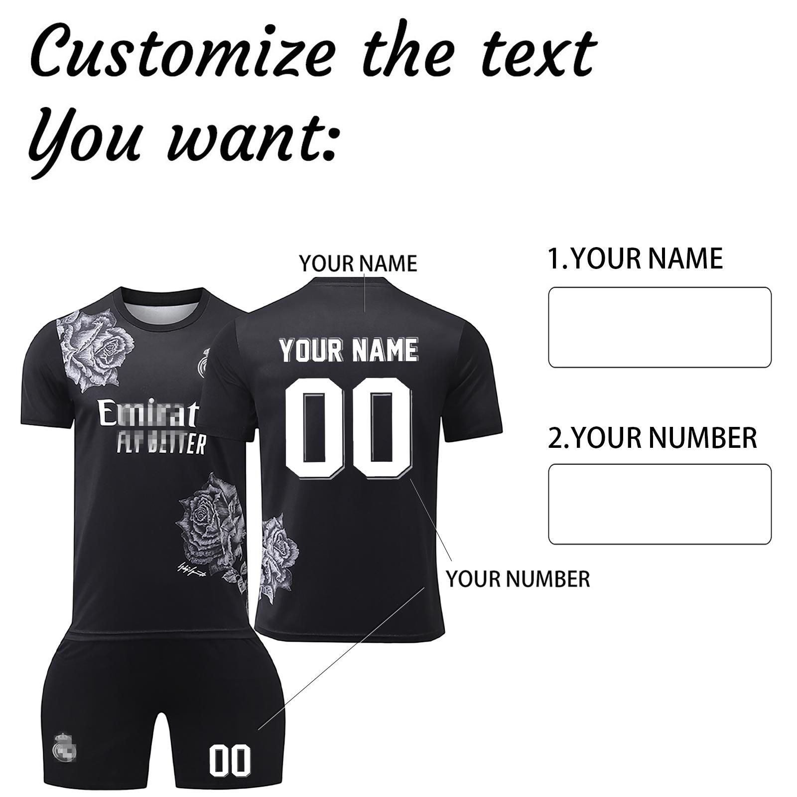 

Комплект персонализированных рубашек для мужчин и девочек с именем и номером, футбольные майки на заказ для мальчиков, тренировочный костюм S бездна