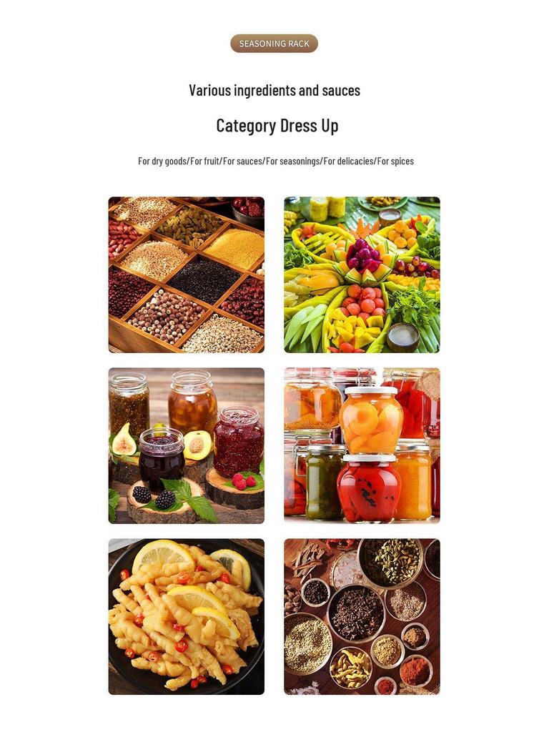 1/6 Double Layer Slanted Tray Rack with Lid for Milk Tea Shop Seasonings and Fruit Powders