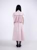 INNERMUSEUM Shirred Curved Skirt (Pink)