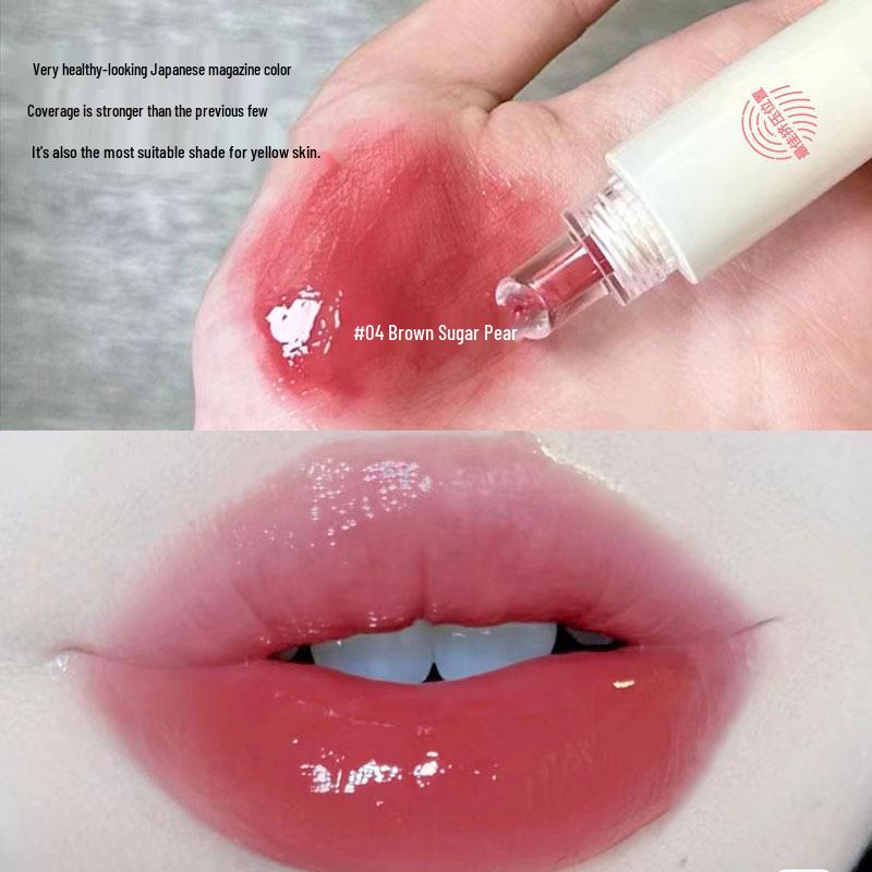 Kekemood Hydrating Tinted Lip Gloss – Moisturizing, Plumping Glass Lip Balm with Mirror Finish