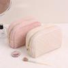 Portable Travel  Fur Cosmetic Bag High Value Plush Storage Bag Handheld Bag Simple Style Stationery Pencil Case