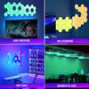 RGB Bluetooth LED Hexagon Light Indoor Wall Light APP Remote Control Night Lights Computer Game Room Bedroom Bedside Decorations
