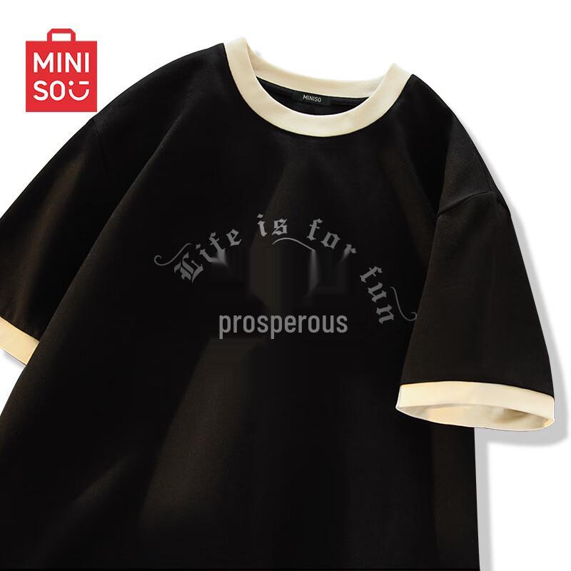 MINISO Men's 2025 Summer Trendy Cotton T-Shirt