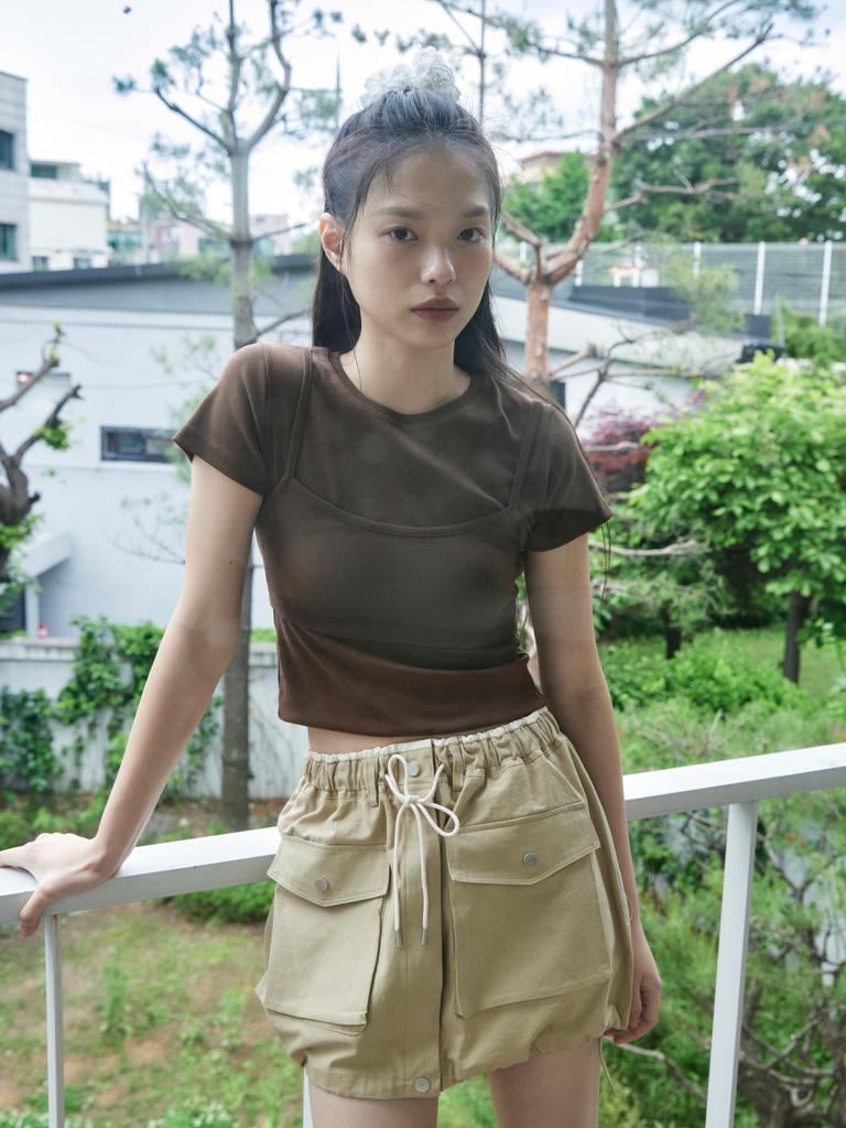 POMME Base Layered Top Set (Brown)