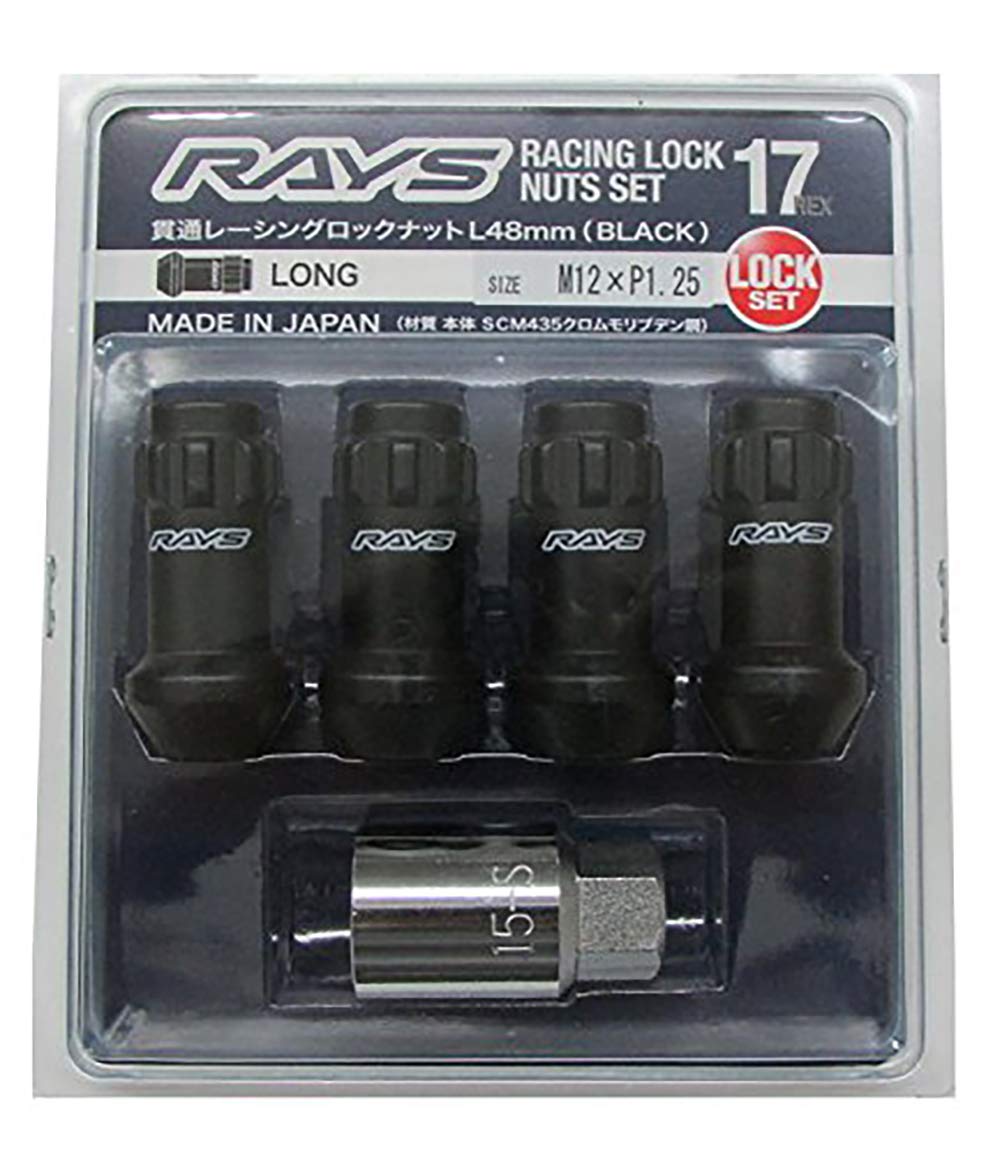 

RAYS 17HEX Racing Lock M12 x 48мм 74130000251BK Комплект, 1.25, Черный, (Длинный Тип), чёрный