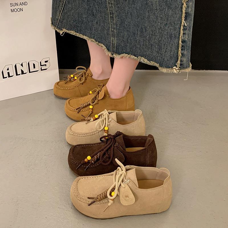 New Spring and Autumn Thick-soled Women's Versatile Casual Square Head Light Lazy Shoes