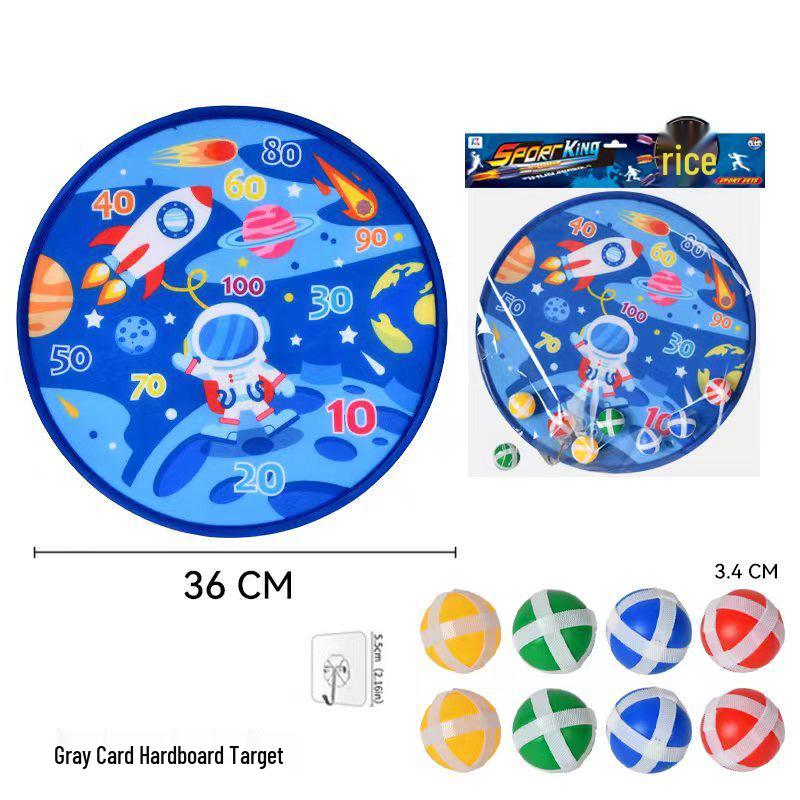 72cm Foldable Sticky Ball with 36cm Target - Cartoon Interactive Toy for Indoor & Outdoor Parent-Child Play