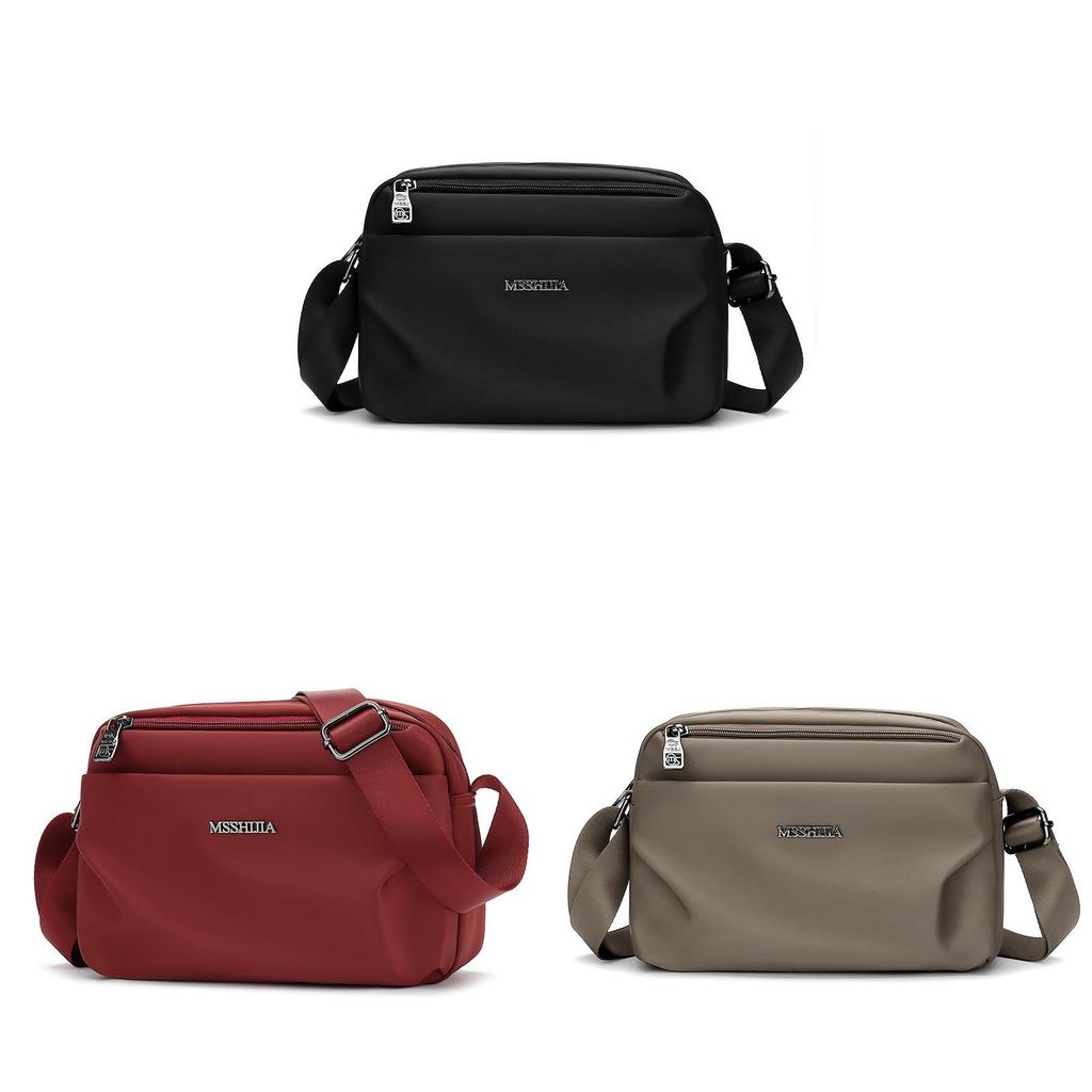 Lightweight Womens Small Square Shoulder Bag With Zipper Closure And Inner Phone Pocket