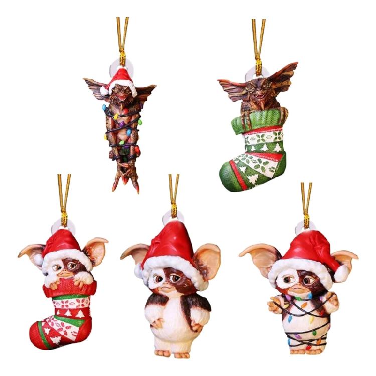 Christmas Sock Dog/Dragon Acrylic Charm Animal Shape Hanging Ornament For Christmas Tree Decoration Mantels Door Window
