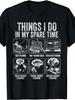 Unisex T-shirt Things I Do In My Spare Time Funny Fishing Humor Fisherman T-Shirt