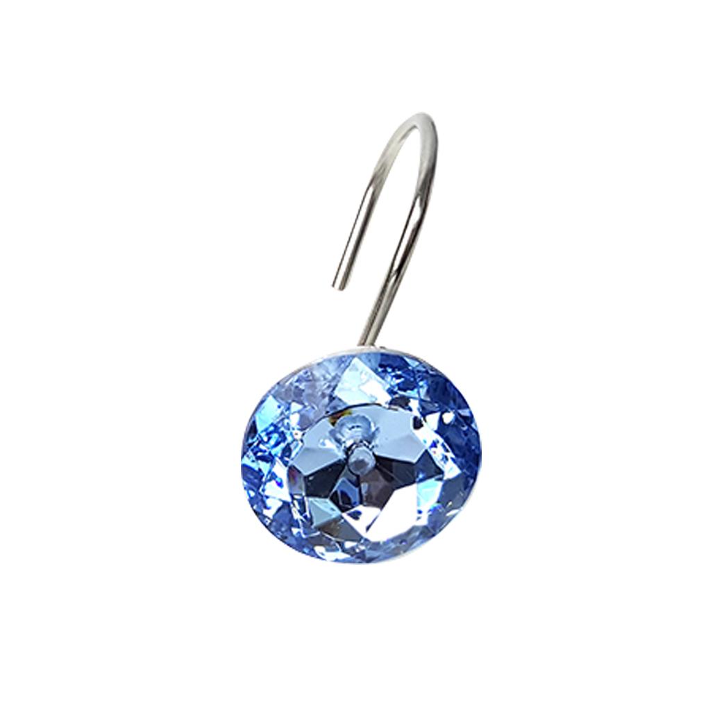 

12 шт. Крючок для штор на окно, кольцо для ванной комнаты, крючки для экрана на окно синий