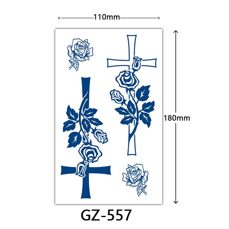 Tattoo-Aufkleber mit Fruchtsaft, Tattoo-Aufkleber mit Kräutern, semi-permanente Tattoo-Aufkleber mit englischen Buchstaben