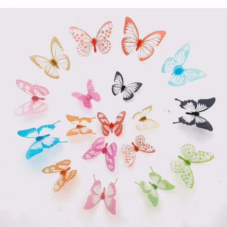 12PCS 3D Beautiful Butterfly Wall Sticker and Butterfly Wall Decor for Living Room Wall Decoration Wedding Gift