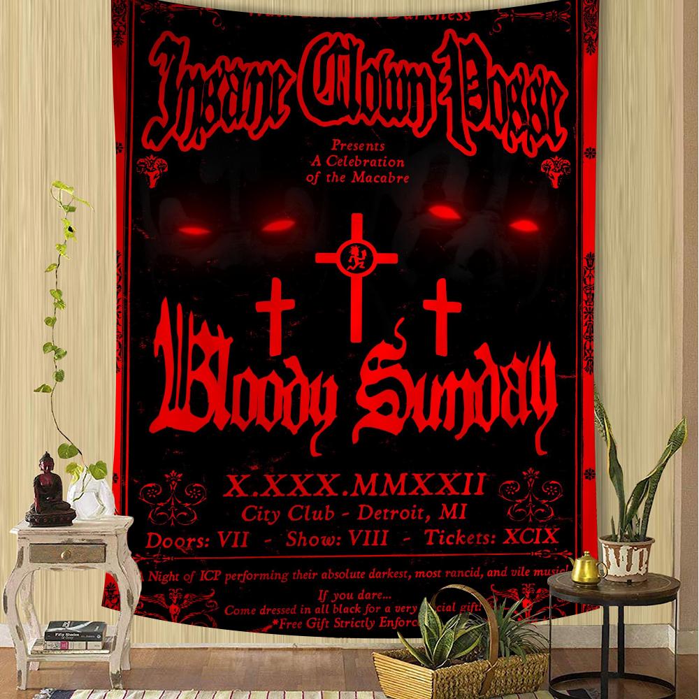 insane clown posse band Tapestry Anime Tapestry Hanging Tarot Hippie Wall Rugs Dorm Wall Hanging Sheets