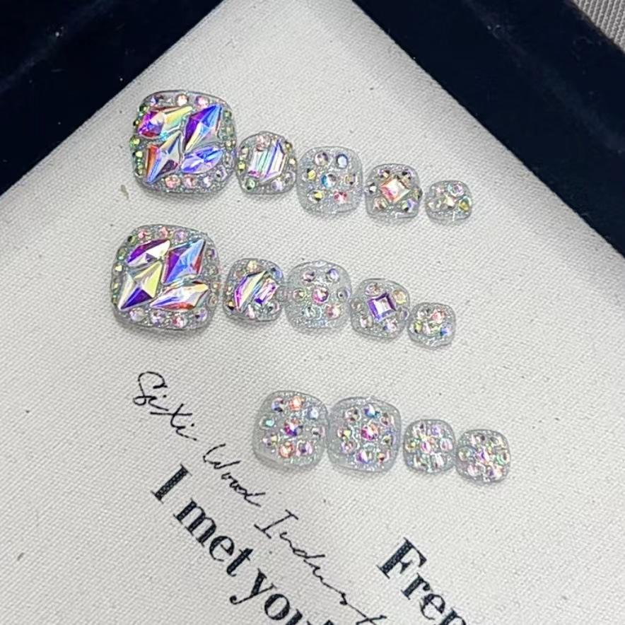 

Чисто ручная работа Фототерапия Носимые ногтевые пластины AB цветные Носимые ногти Готовый продукт Многоразовые ногтевые пластыри Medium m