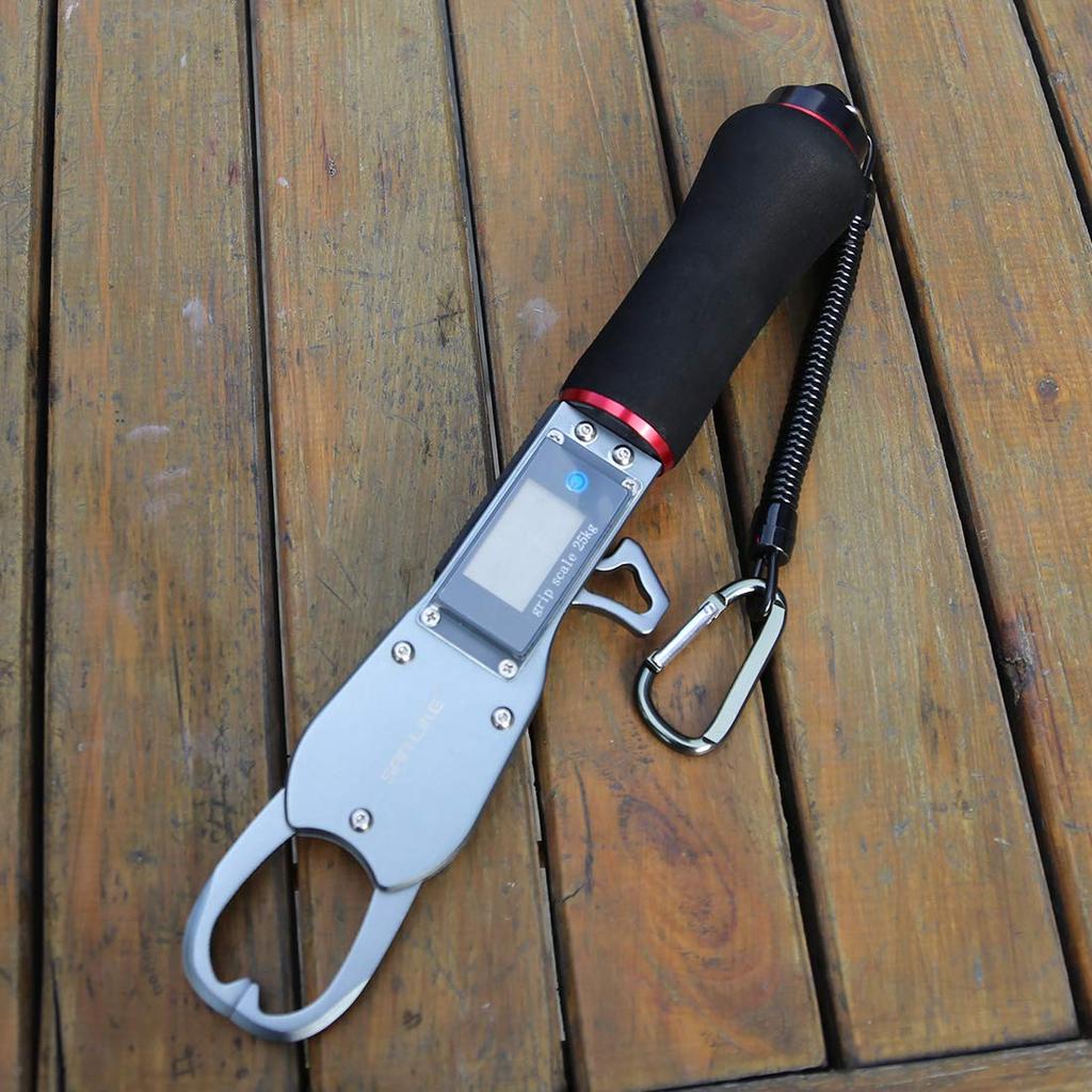 SANLIKE Digital Fish Grip, Digital Weighing Scale Fishing Gripper, Suitable for Large Fish, Max 25kg