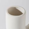 Mehrzweck-Weiße Keramikvase Verdrehte Rohrform Moderne Vase Rohrförmige Keramikvase für Wohnzimmer/Hochzeit/Büro/Dekoration
