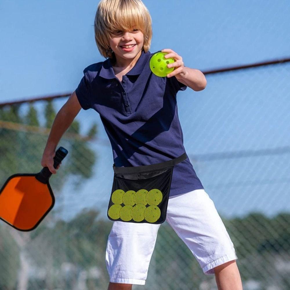 Large Capacity Golf Ball Storage Waist Bag Mesh Pouch Tennis Ball Holder  Outdoor Sport