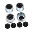 4x Trailer Hub Cover 1.98" Replacement Axle Wheel Hub Bearing Dust Cap RV Repair Fixing Axle Dust Cap Cup with Rubber Plug