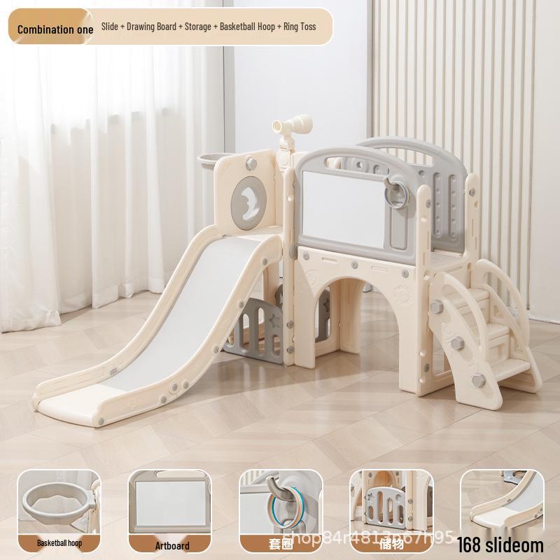 Kids' Non-Slip Indoor Slide & Swing Combo Toy - Multi-Functional Entertainment for Toddlers & Family