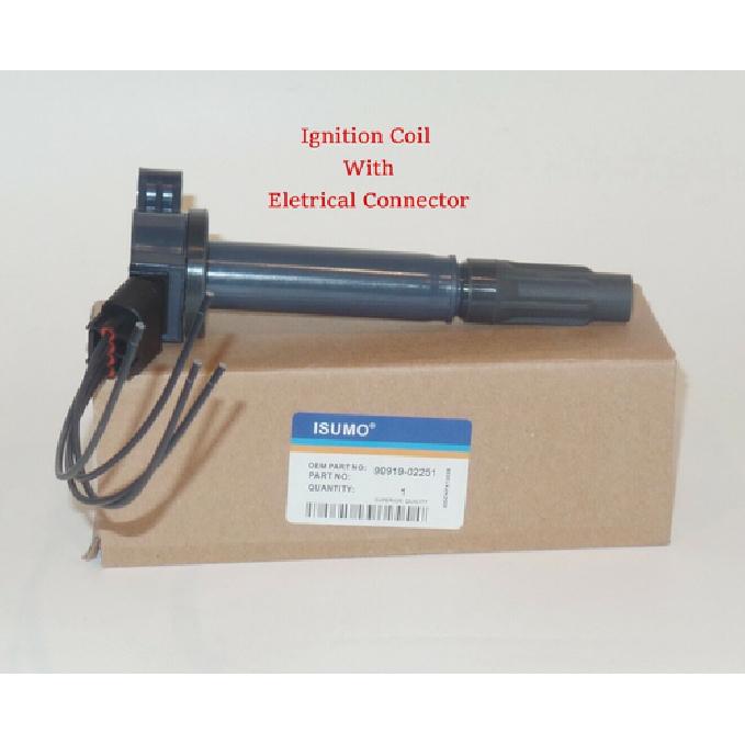 

Ignition Coil W/ Connector Fits: OEM# 90919-02251 Lexus - Scion Toyota 2005-