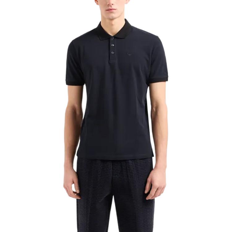 EMPORIO ARMANI Logo Embroidered Short Sleeved Polo Shirt 3D1FM1-1JTKZ-0920