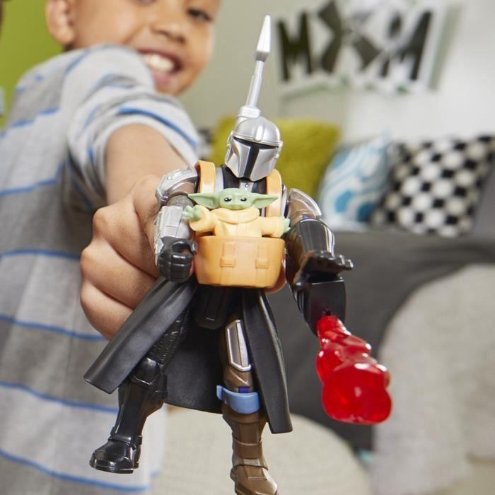 MixMashers Mandalorian and Grogu, Customizable Deluxe Figure To Mix and Match with Accessories, Star Wars, From 4 Years