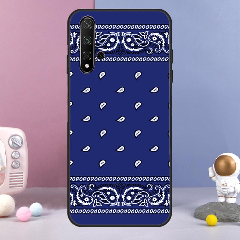 Blue Bandana For Huawei Nova Y60 Y61 Y70 Y72 Y73 Y90 Y91 9 10 SE 7i 8i 11i 12i P30 P40 Lite P60 Pro Case